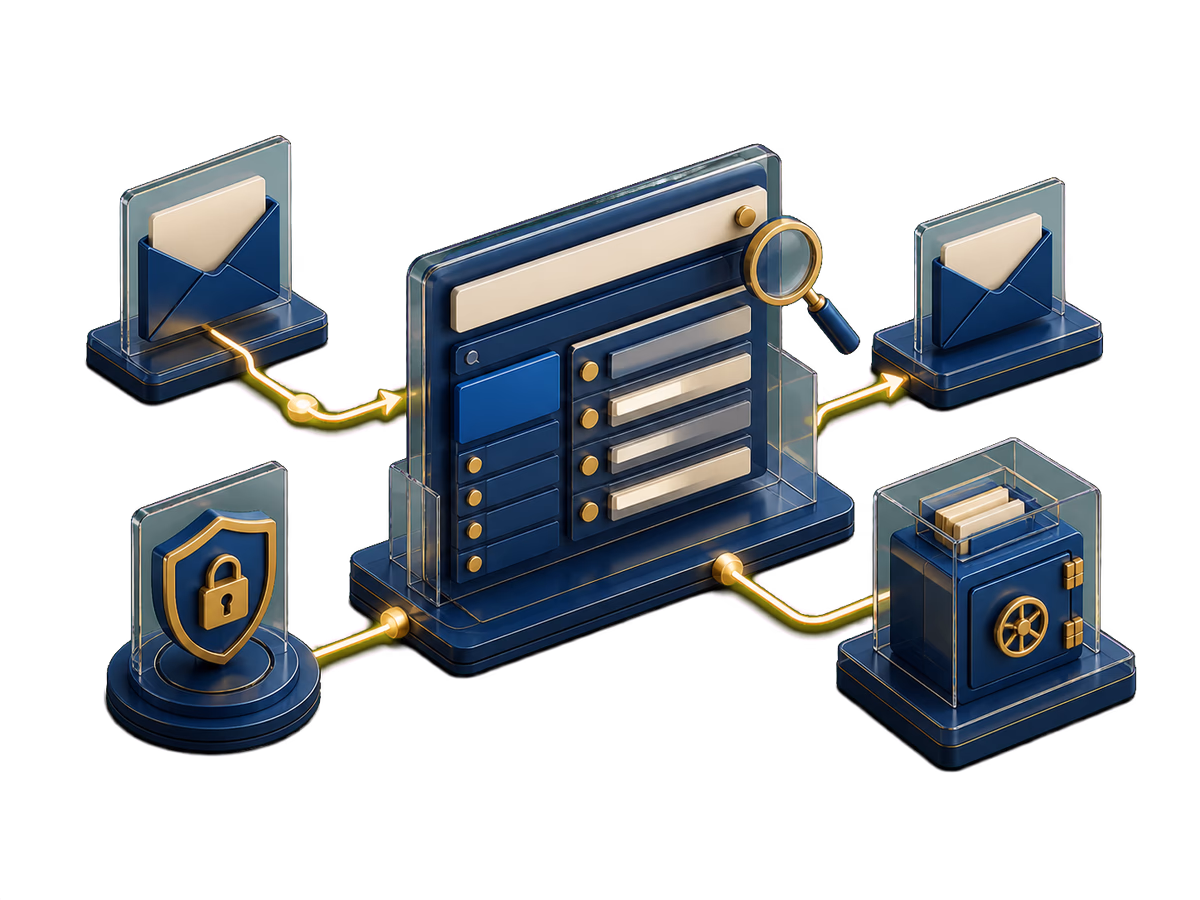 Workspace seguro do Quantum9 Webmail.